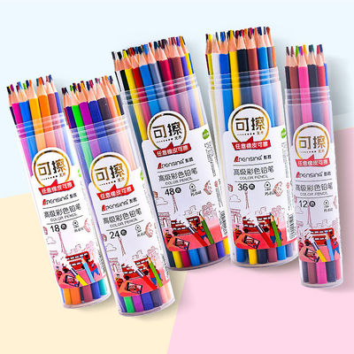 Customized Logo Personalized Cute Hexagonal Boxes Wood Coloring Pencils for Promotion