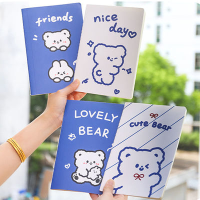Kawaii Cartoon Little Bear Notebook A5 Size No Adhesive Perfect for Stationery Lovers