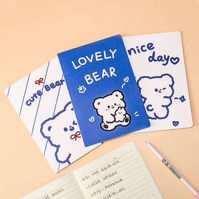 Kawaii Cartoon Little Bear Notebook A5 Size No Adhesive Perfect for Stationery Lovers