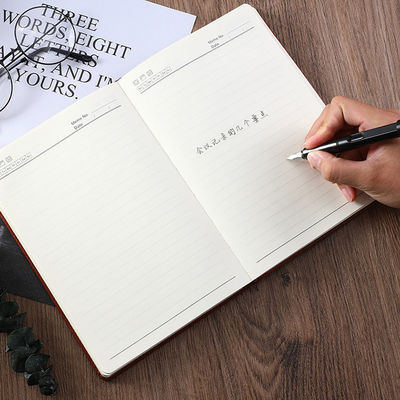 Hard Cover Portable Custom Classic Blank Notebook PU Leather Waterproof for Students