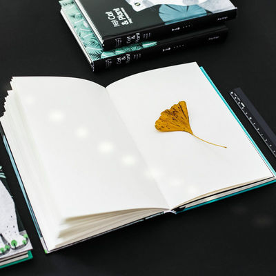 Personalized Custom A5 PU Leather Cover Dotted Notebook with Elastic Band and Dot Grid