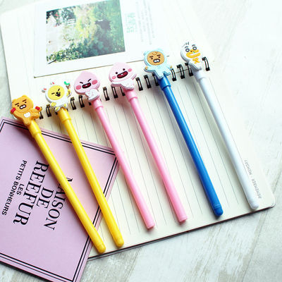 Office School Gel Pen with Korean Style Cartoon Cute Bear Rabbit Design and Black Ink