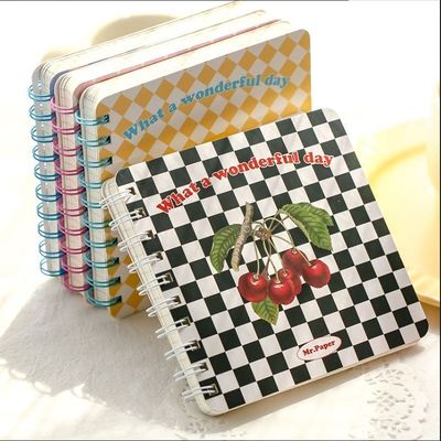 College Student Stationery Square Notebook with Blank Fruits Cover and 128 Inner Pages