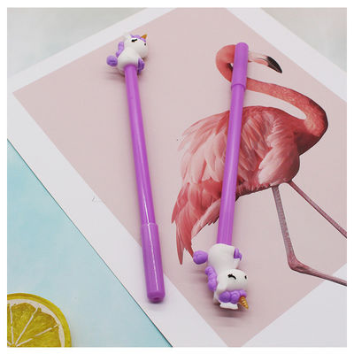 Assorted Color Cartoon Kawaii Horse PVC ABS Epoxy Gel Ink Pens for Yiwu Stationery