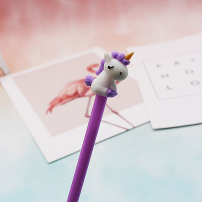 Assorted Color Cartoon Kawaii Horse PVC ABS Epoxy Gel Ink Pens for Yiwu Stationery