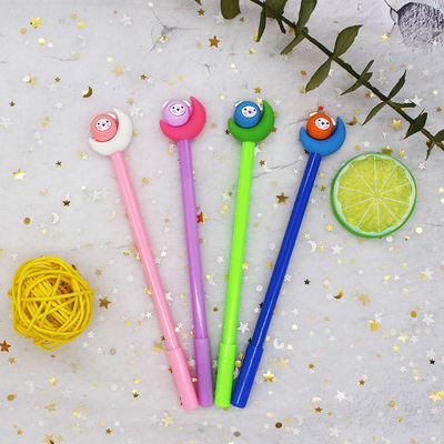 Stationery Supplies Plastic Cartoon 0.38mm Beautiful Black Gel Pen for Office and School