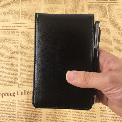 Reporters' Must-Have A7 PU Leather Cover Notepad with Gel Pen 2 Colors