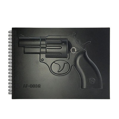 Black Customized Font Notebook Universal Writing Gun Knife Tactical Hard Cover Paper Notebook