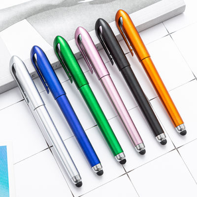 Soft Touch Screen Metal Stylus Pen with Brass Telescope Barrel and 0.5mm Writing Width