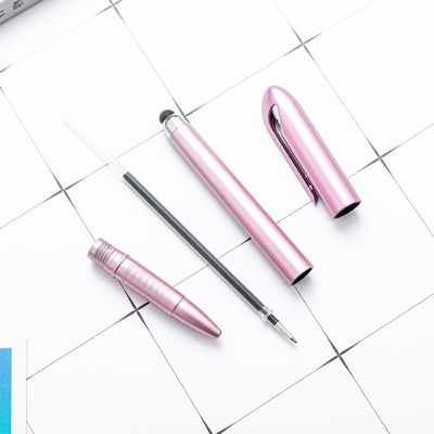 Soft Touch Screen Metal Stylus Pen with Brass Telescope Barrel and 0.5mm Writing Width