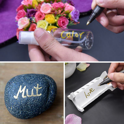 DIY Black Cardboard Art Marker 8151 Color Metal Paint Note Number Pen Flat Brush Tip
