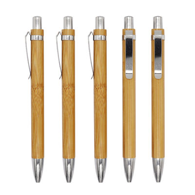 Customizable Logo Bamboo Ballpoint Pen for Business Office and Recyclable Advertising