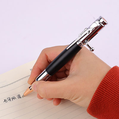 OEM Printing Ball Point Ballpoint Bolt Action Metal Bullet Gun Pen With 1.0mm Writing Width