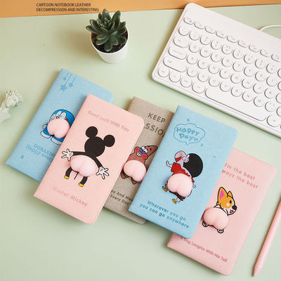 Customized Logo Soft Cover Cute Cartoon Decompression Fidget Note Book for Students