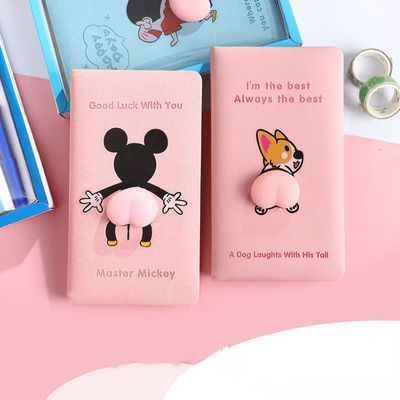 Customized Logo Soft Cover Cute Cartoon Decompression Fidget Note Book for Students