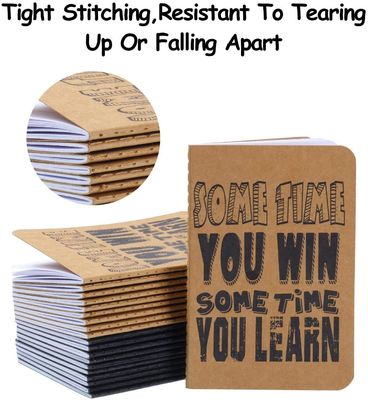 School A6 Kraft Notebook Exercise Book with Saddle Stitching and Customizable Cover