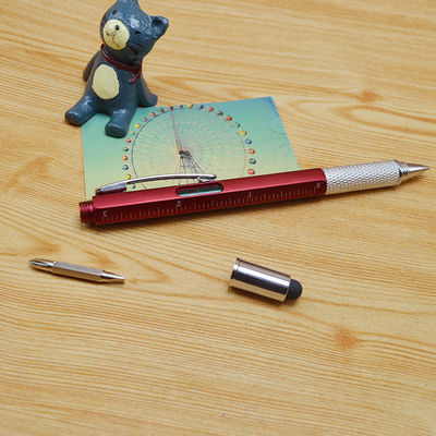 Personalized Custom Plastic 6 in 1 Tool Pen with Ruler Level and Two-Head Screwdriver