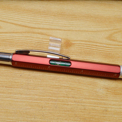 Personalized Custom Plastic 6 in 1 Tool Pen with Ruler Level and Two-Head Screwdriver