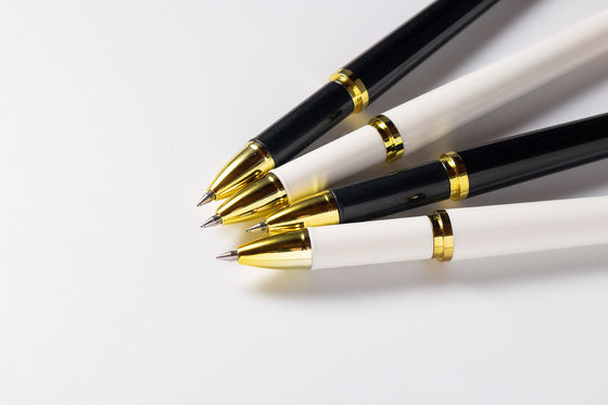 Customized Color Office Stationery White Roller Pen Metallic Simple Sense Plastic Gel Pen