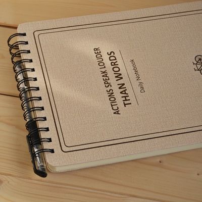 Customized Academic A5 PU Leather Diary Notebook with Elastic Band and 80 Inner Pages