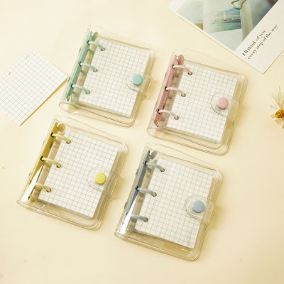 Customized Cute 3 Hole Loose leaf Refill Notebook Cover Mini PVC File Folder Portable