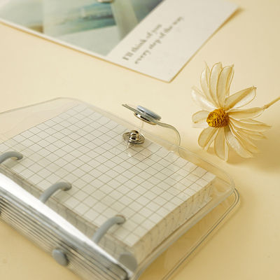 Customized Cute 3 Hole Loose leaf Refill Notebook Cover Mini PVC File Folder Portable