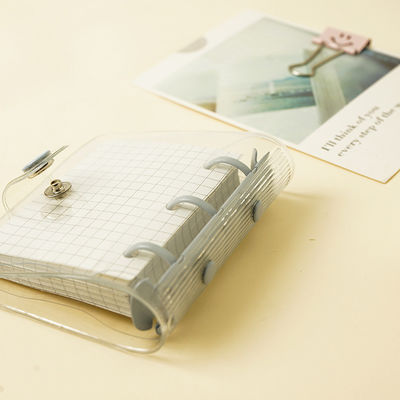 Customized Cute 3 Hole Loose leaf Refill Notebook Cover Mini PVC File Folder Portable