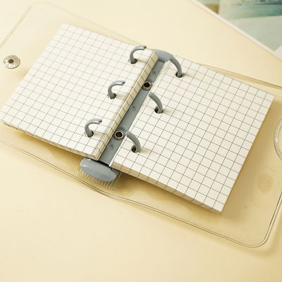 Customized Cute 3 Hole Loose leaf Refill Notebook Cover Mini PVC File Folder Portable