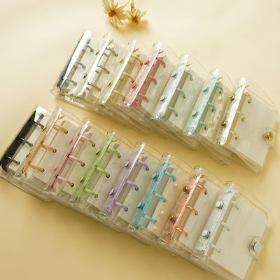 Customized Cute 3 Hole Loose leaf Refill Notebook Cover Mini PVC File Folder Portable