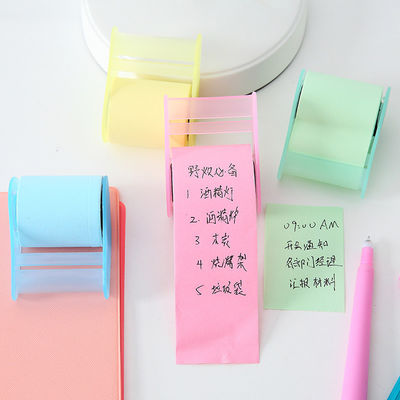 Kawaii Korea Stationery Memo Pad Tape Dispenser Formula Sticky Notes with No Adhesive