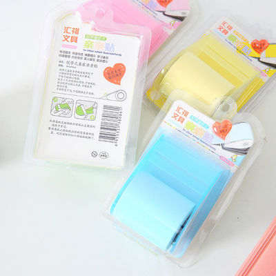 Kawaii Korea Stationery Memo Pad Tape Dispenser Formula Sticky Notes with No Adhesive