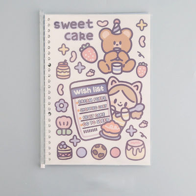 Cute B5 Removable Notes Learning Kraft Notebook with Customized Logo and 80 Inner Sheets