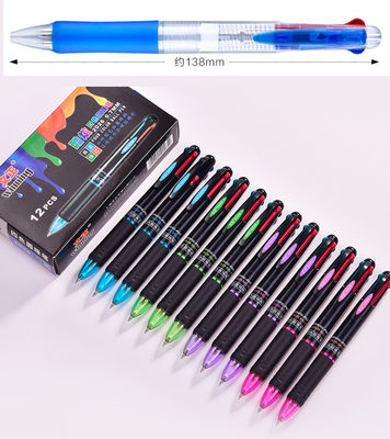 OEM/ODM Acceptable 4 Color 0.7mm Plastic Transparent Shuttle Pens for Office Writing