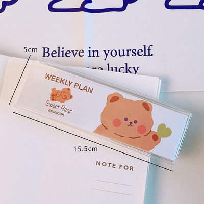 Cartoon Bear Week Plan Lovely Portable Mini Pocket Book Korean Ins Style Student Notepad