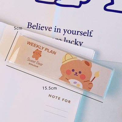 Cartoon Bear Week Plan Lovely Portable Mini Pocket Book Korean Ins Style Student Notepad