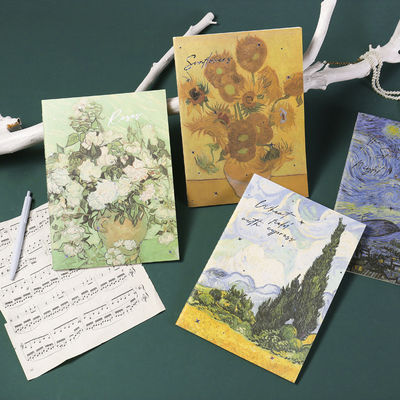 Paper Notebook featuring Vincent Van Gogh Motivation Three-Dimensional Oil Painting