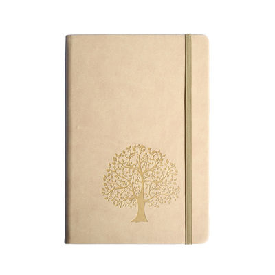 A5 Thread Sewing Pu Leather Custom Logo Work Agenda Budget Simple Design Notebook