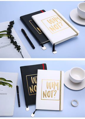 A5 Thread Sewing Pu Leather Custom Logo Work Agenda Budget Simple Design Notebook