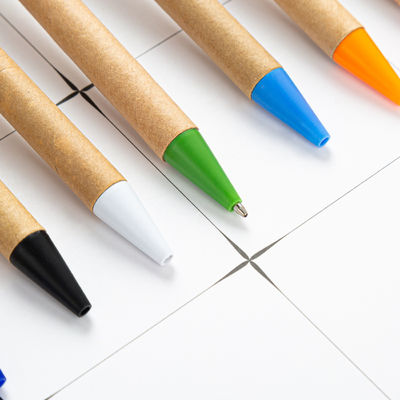 Black Ink Ballpoint Pen with Custom Logo Made from Eco-Friendly Bamboo