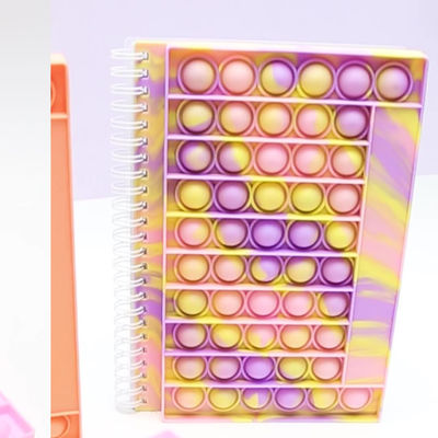Waterproof Silicone Cover Bubble Decompression Notebook with 100 Inner Pages and Gift