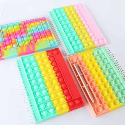 Waterproof Silicone Cover Bubble Decompression Notebook with 100 Inner Pages and Gift