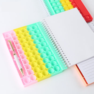 Waterproof Silicone Cover Bubble Decompression Notebook with 100 Inner Pages and Gift