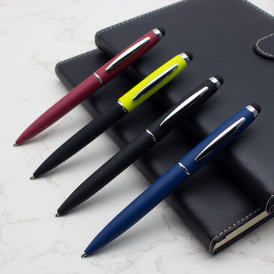 Business Office Stationery Custom Multi Color Metal Rubber Ballpoint Pen for Purposes