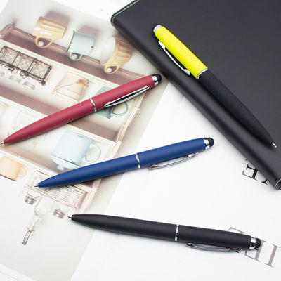 Business Office Stationery Custom Multi Color Metal Rubber Ballpoint Pen for Purposes