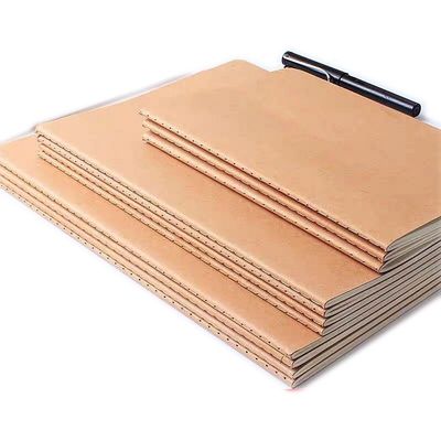 Custom LOGO Kraft Paper Notebook A5 Car Line Book B5 Student Notes Diary Book 80 Sheets