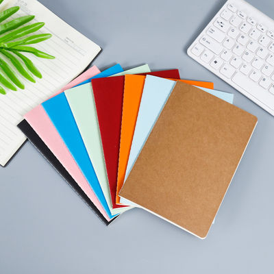 Gift Custom Soft Cover Kraft Paper Notebook A5 B5 B6 Size Sew Binding Brown Note Book