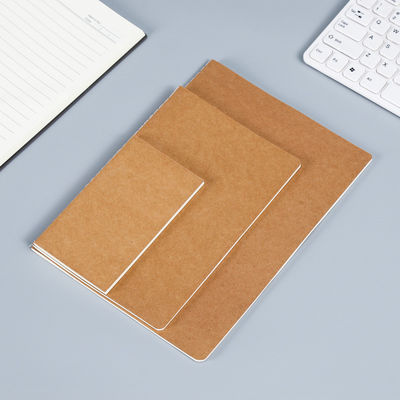 Gift Custom Soft Cover Kraft Paper Notebook A5 B5 B6 Size Sew Binding Brown Note Book
