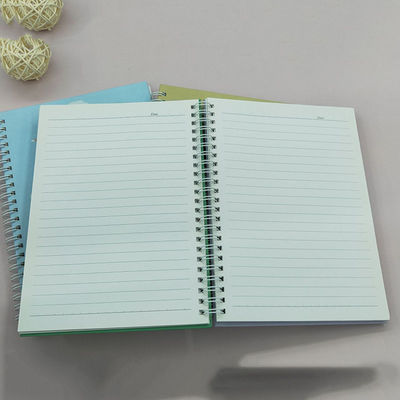 Logo Hardcover Spiral Bound A5 Notebook with Fabric Cover Custom Printing and Logo