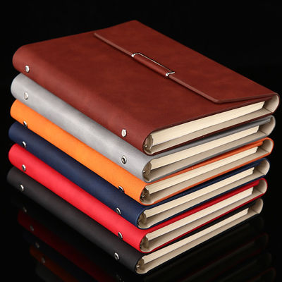 Leather Binder Business Planner With Pen Stationary Set Gift Box Customized Logo