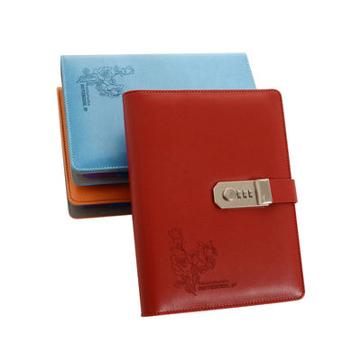Customized A5 Size Password Lock Leather Notebook in Multiple Colors for Gift Giving